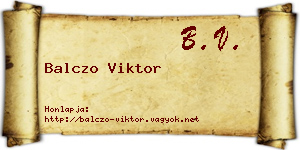 Balczo Viktor névjegykártya